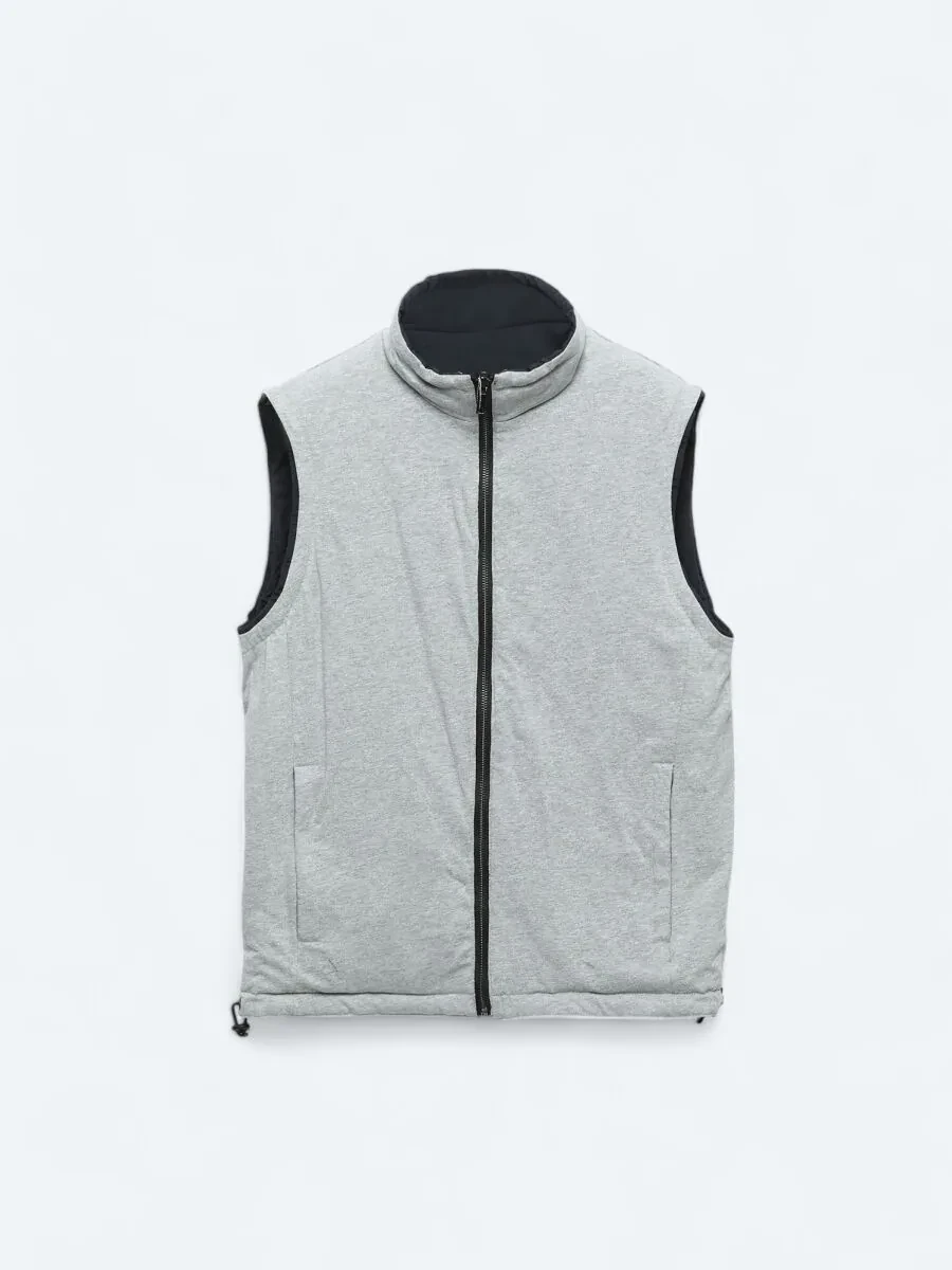 Navy Blue Weaving Puffer Vest - 10