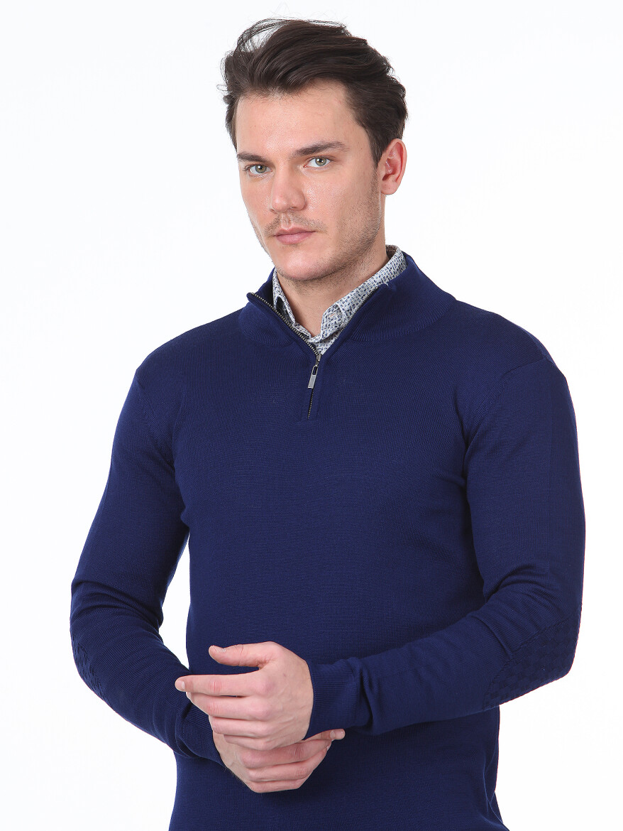 Night Blue Knitwear Sweatshirt - 2