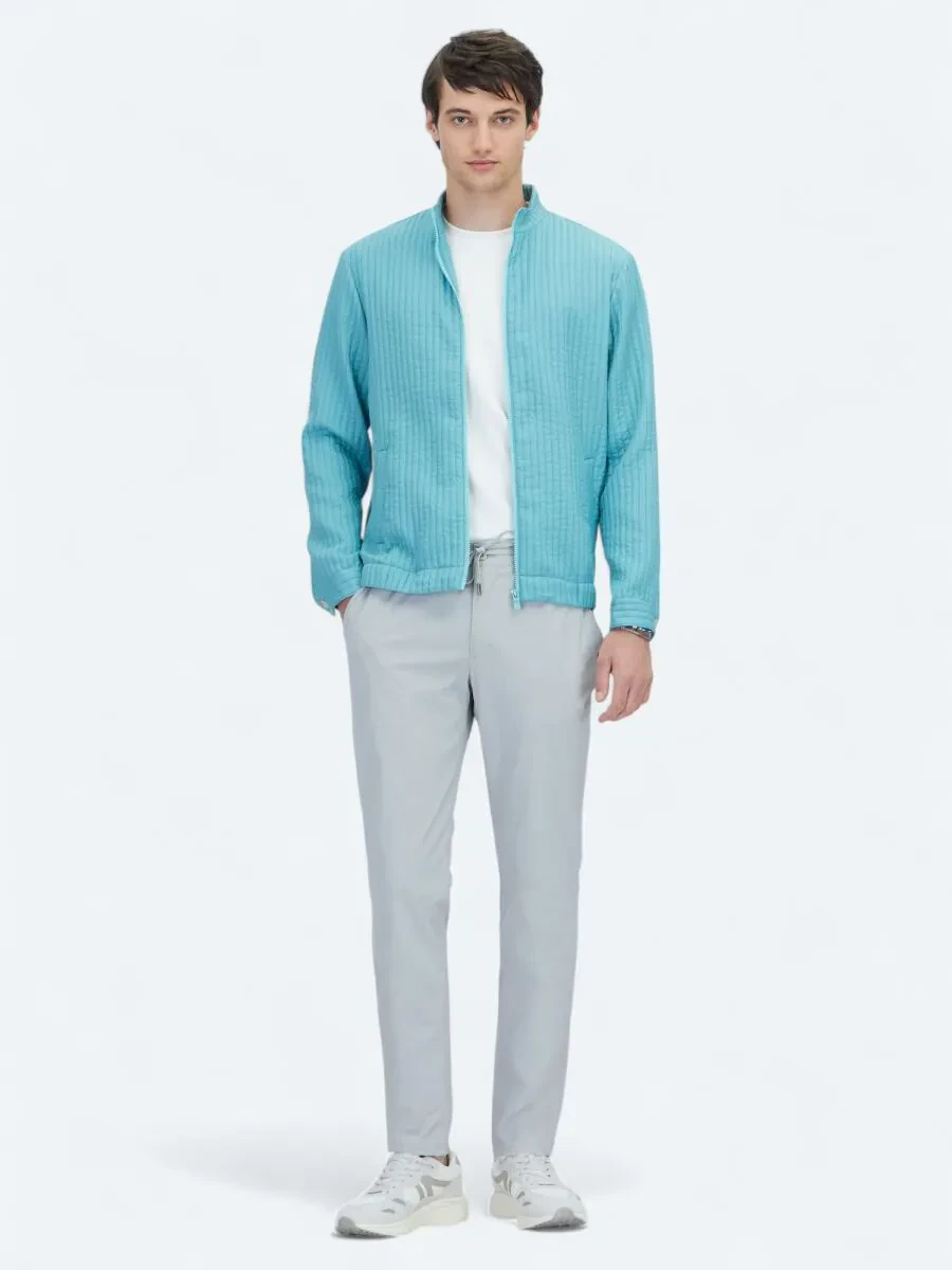 Nil Yeşili Regular Fit Casual Dokuma Mont - 2