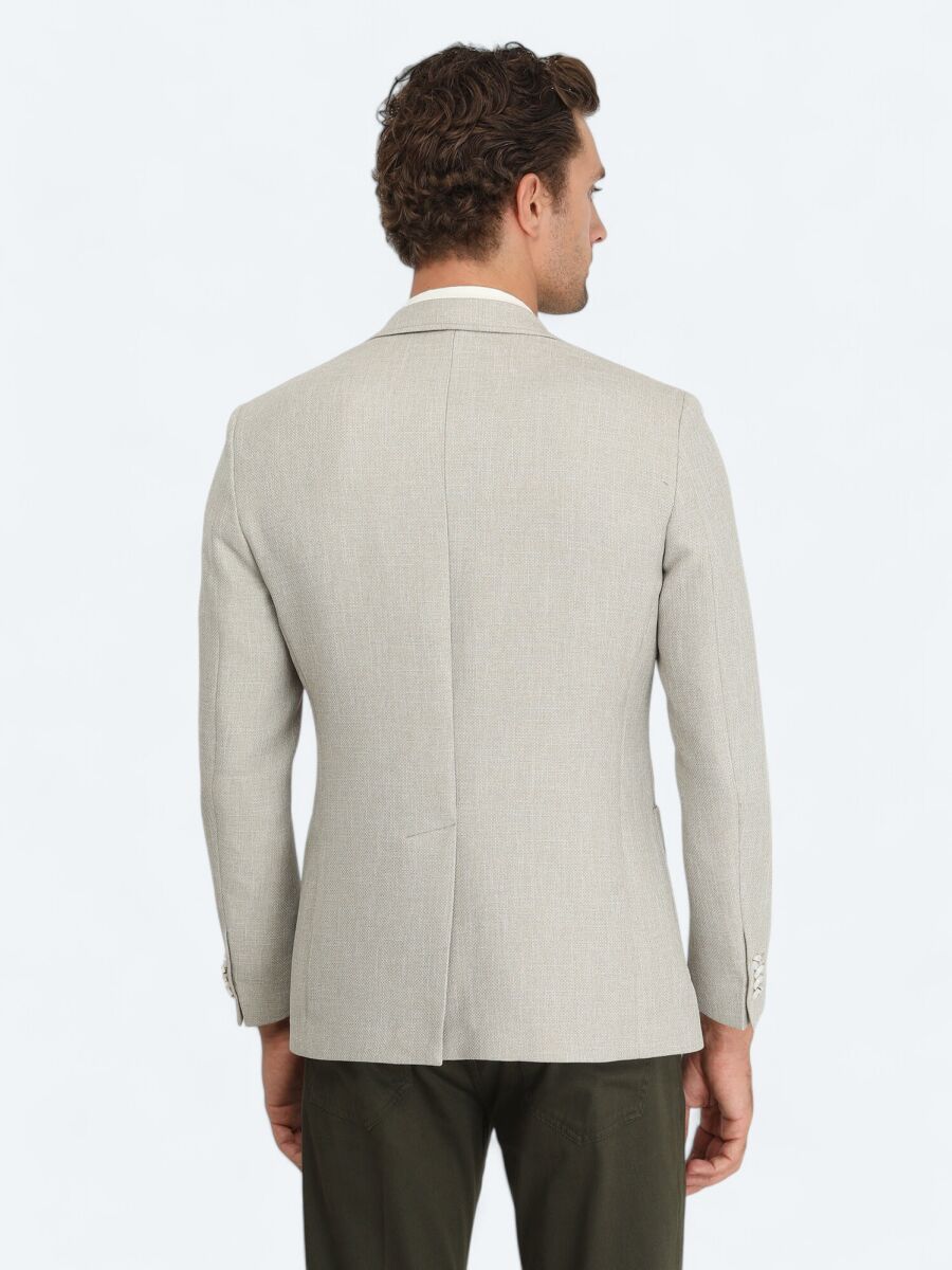Nile Green Plain Modern Fit Jacket - 6