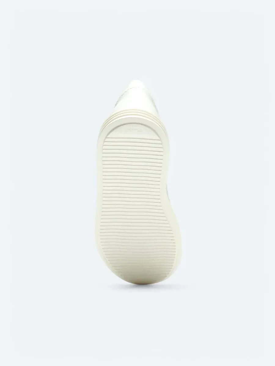 Off White Leather Sport Sneaker - 4