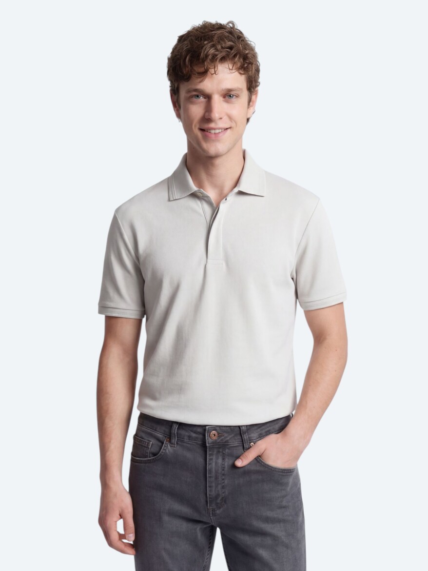 Off White Plain 100% Cotton T-Shirt 