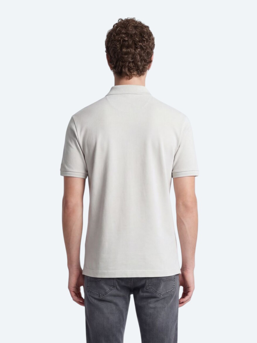 Off White Plain 100% Cotton T-Shirt - 5