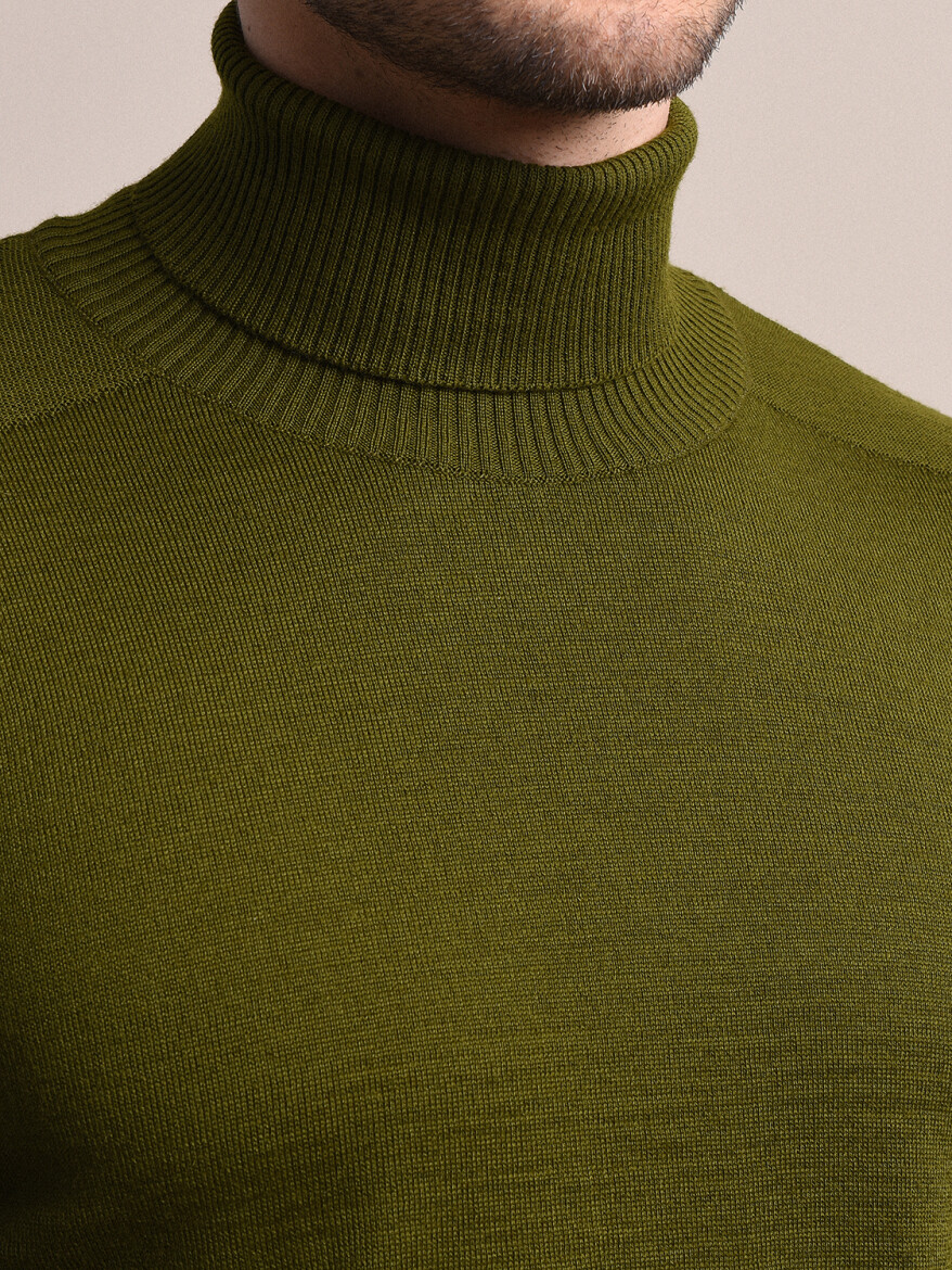 Oil Green Knitwear Sweatshirt - 2