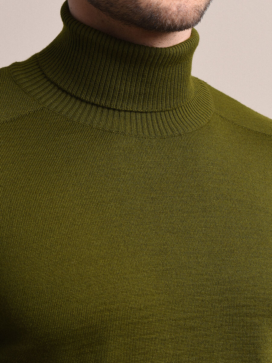 Oil Green Knitwear Sweatshirt - 2
