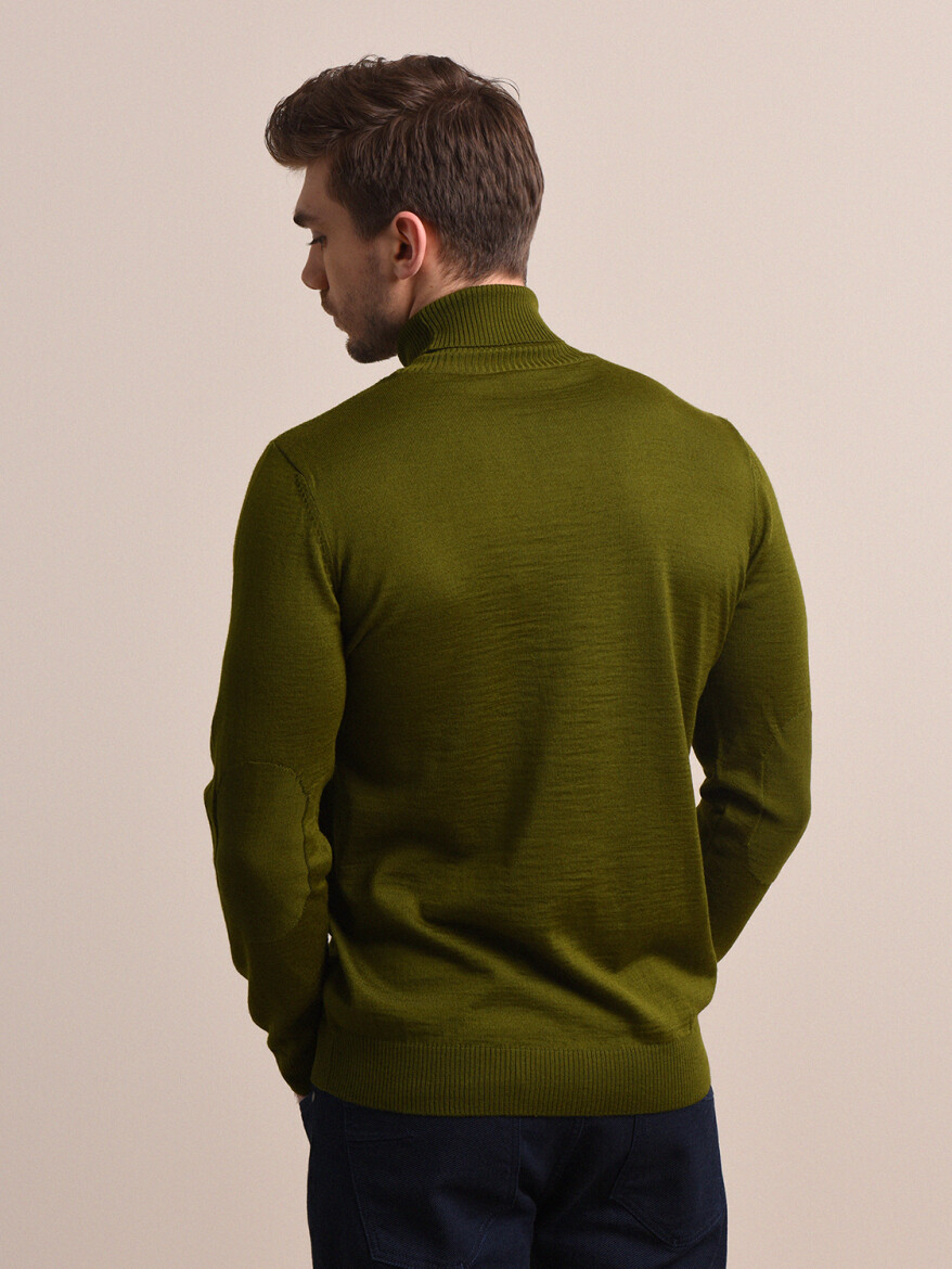 Oil Green Knitwear Sweatshirt - 4