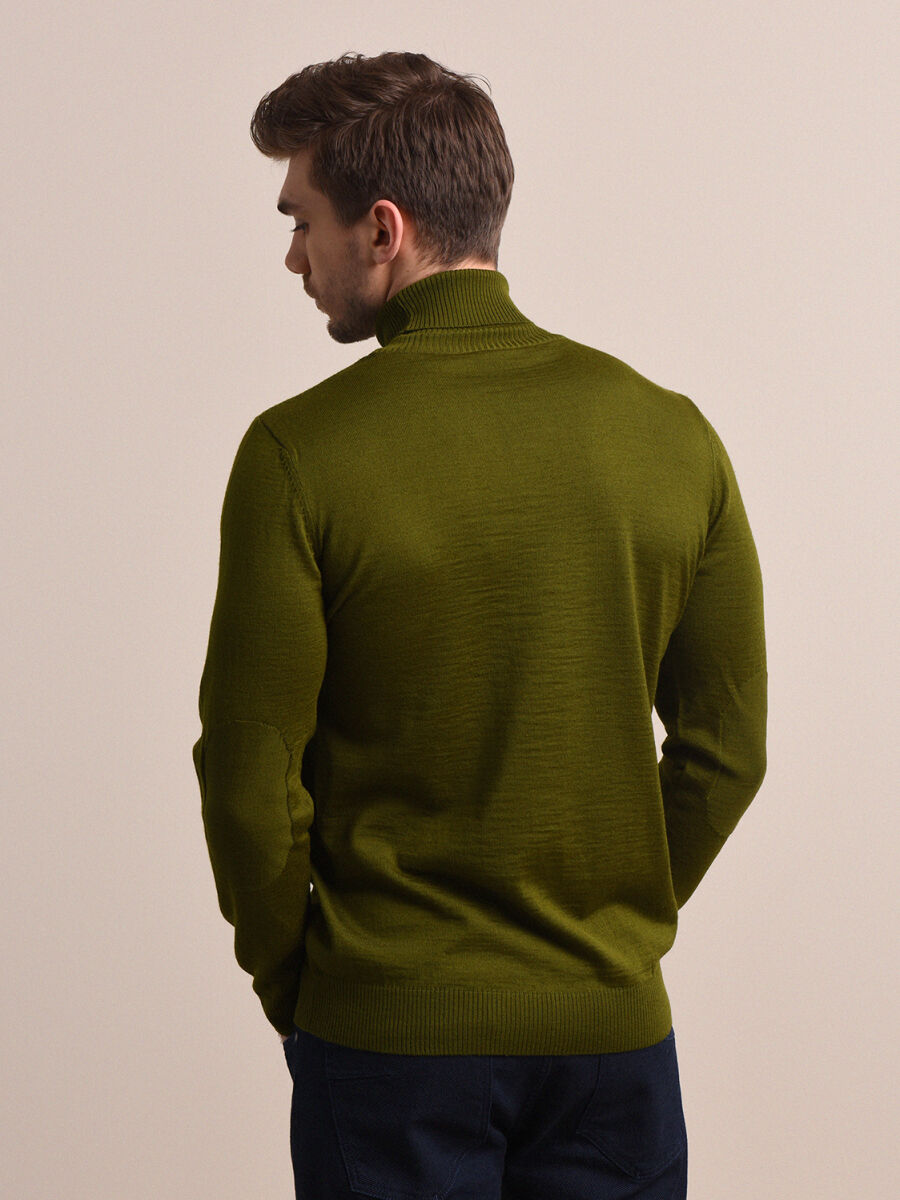 Oil Green Knitwear Sweatshirt - 4