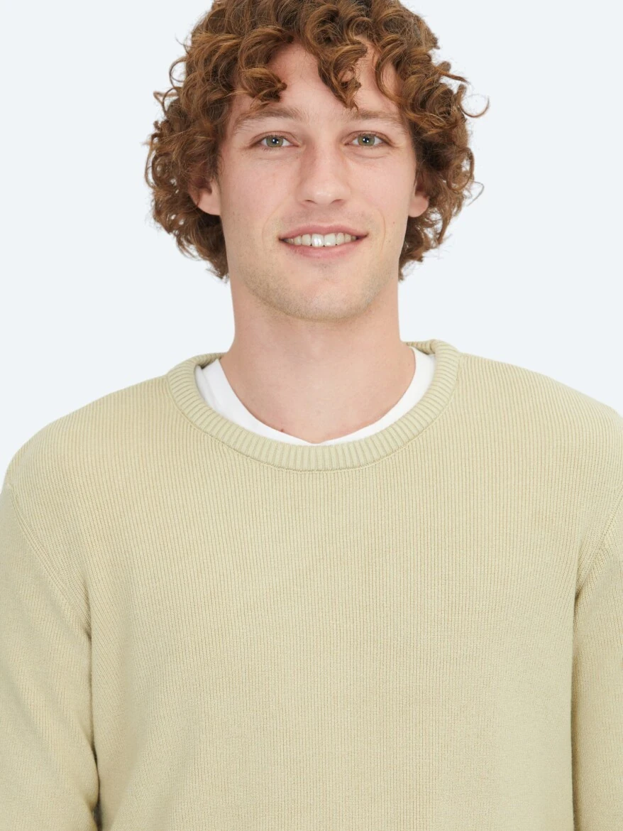 Oil Green Knitwear Sweatshirt - KİP