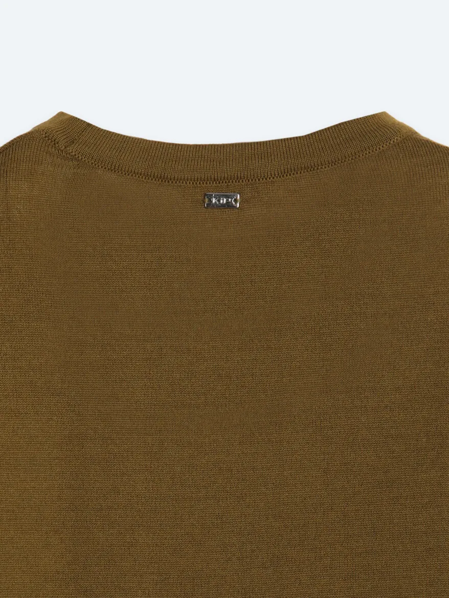 Oil Green Knitwear Sweatshirt - 12