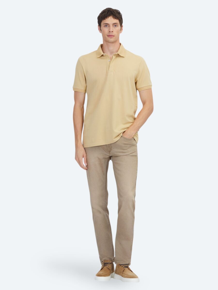 Oil Green Plain 100% Cotton T-Shirt - 2