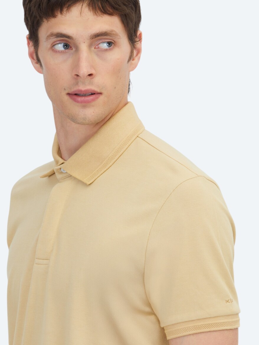 Oil Green Plain 100% Cotton T-Shirt - 4