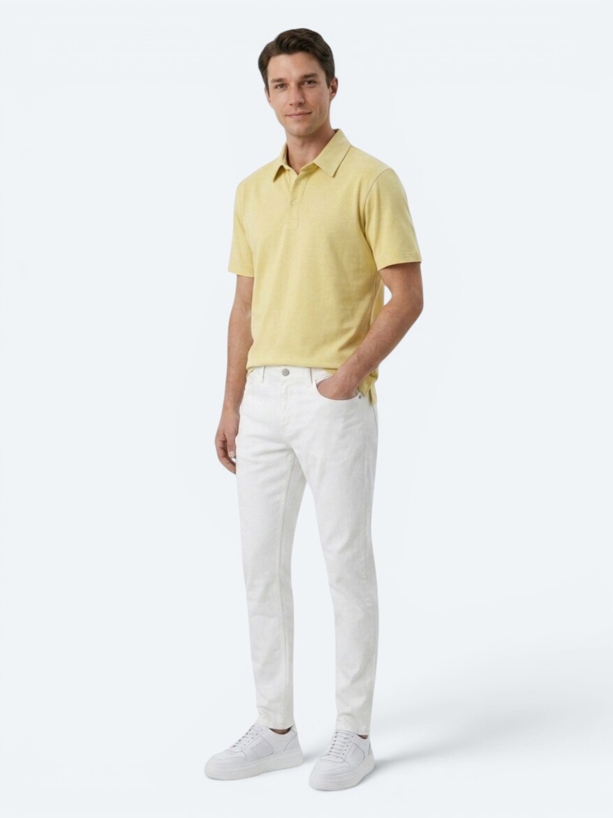 Oil Green Plain Cotton Blended T-Shirt - 2