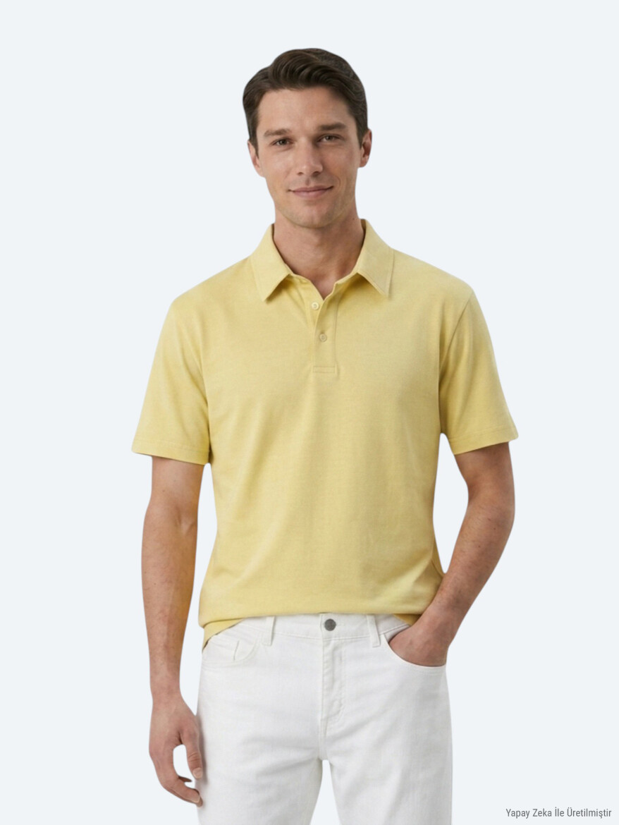 Oil Green Plain Cotton Blended T-Shirt - 4