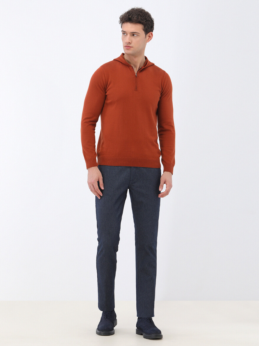 Orange Knitwear Sweatshirt - 2