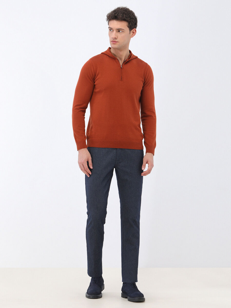 Orange Knitwear Sweatshirt - 2