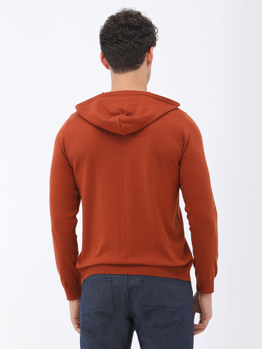 Orange Knitwear Sweatshirt - 5