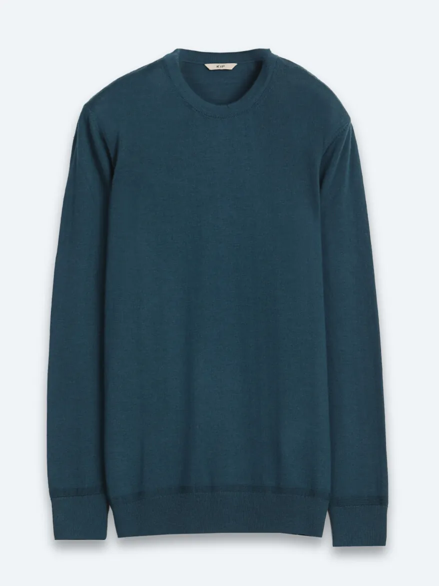 Petrol Blue Knitwear Sweatshirt - 7
