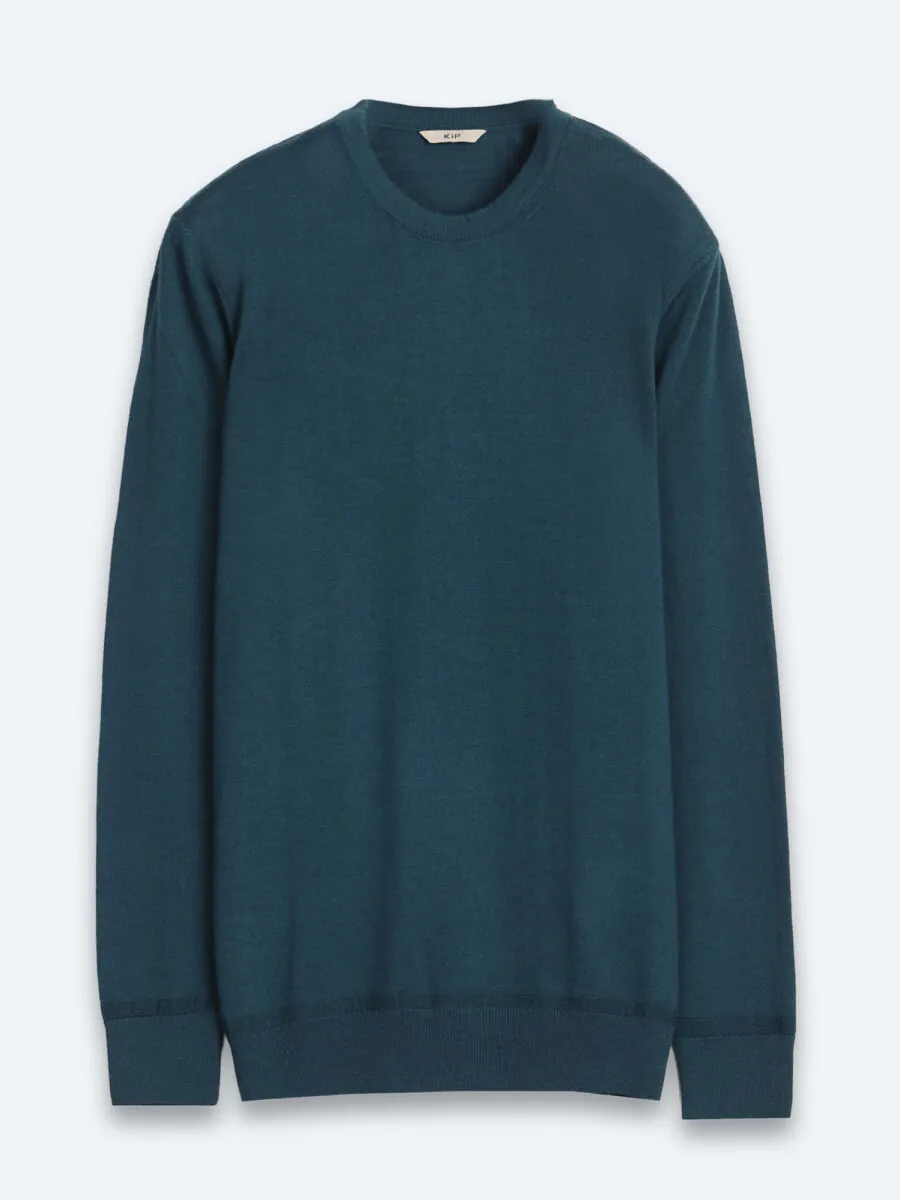 Petrol Blue Knitwear Sweatshirt - 7