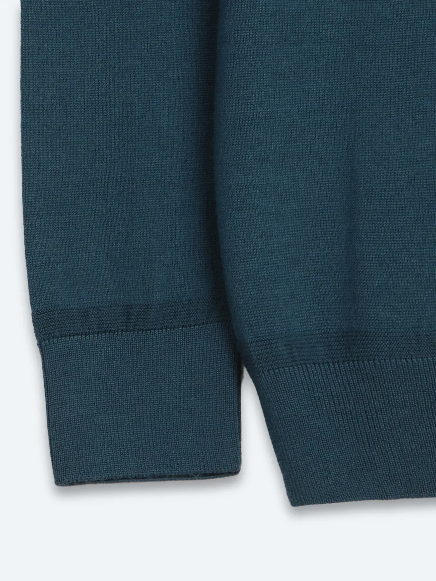 Petrol Blue Knitwear Sweatshirt - 9