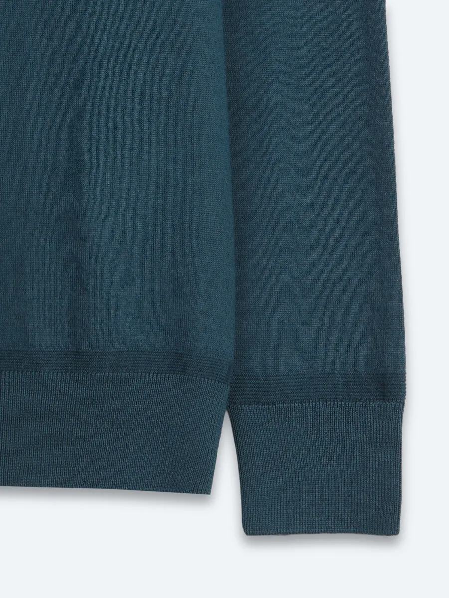 Petrol Blue Knitwear Sweatshirt - 10