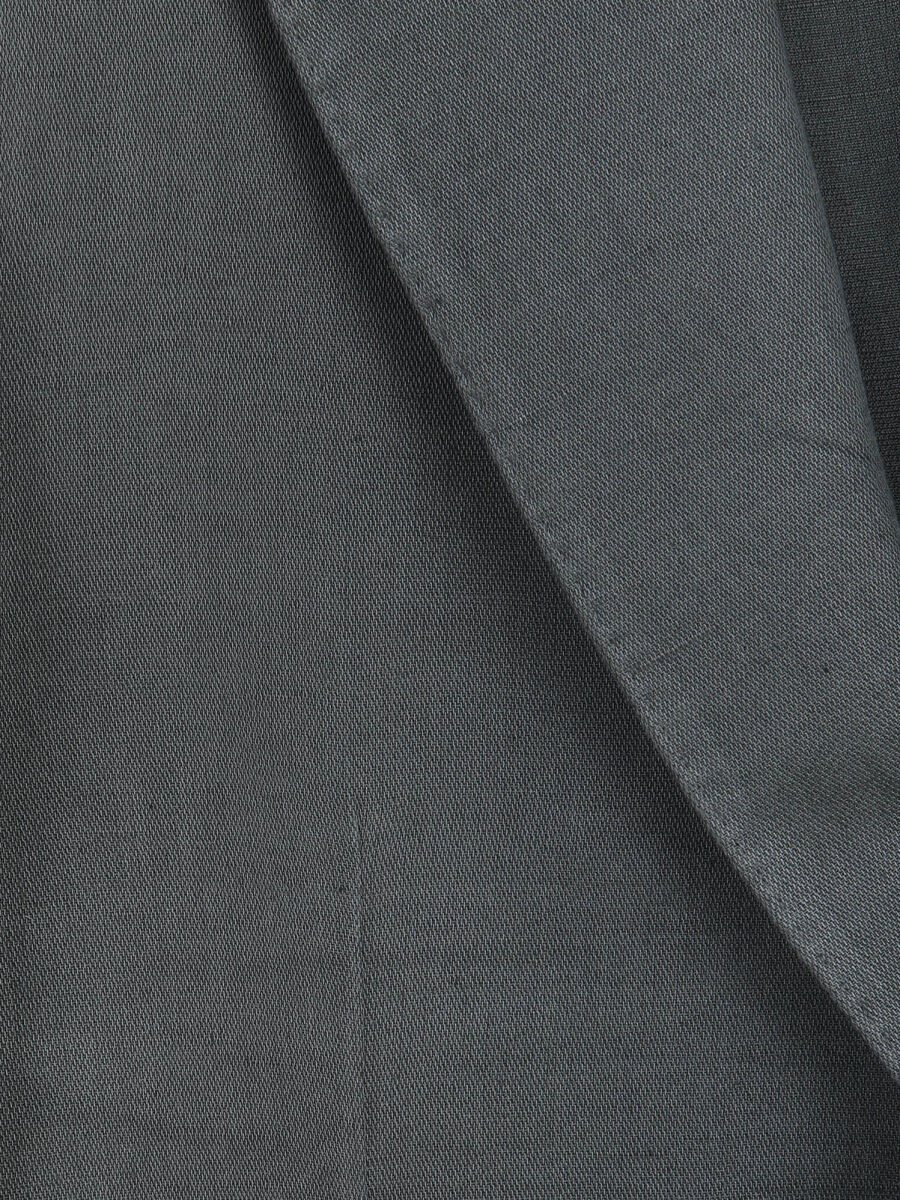 Petrol Blue Plain Modern Fit Linen Blended Jacket - 11