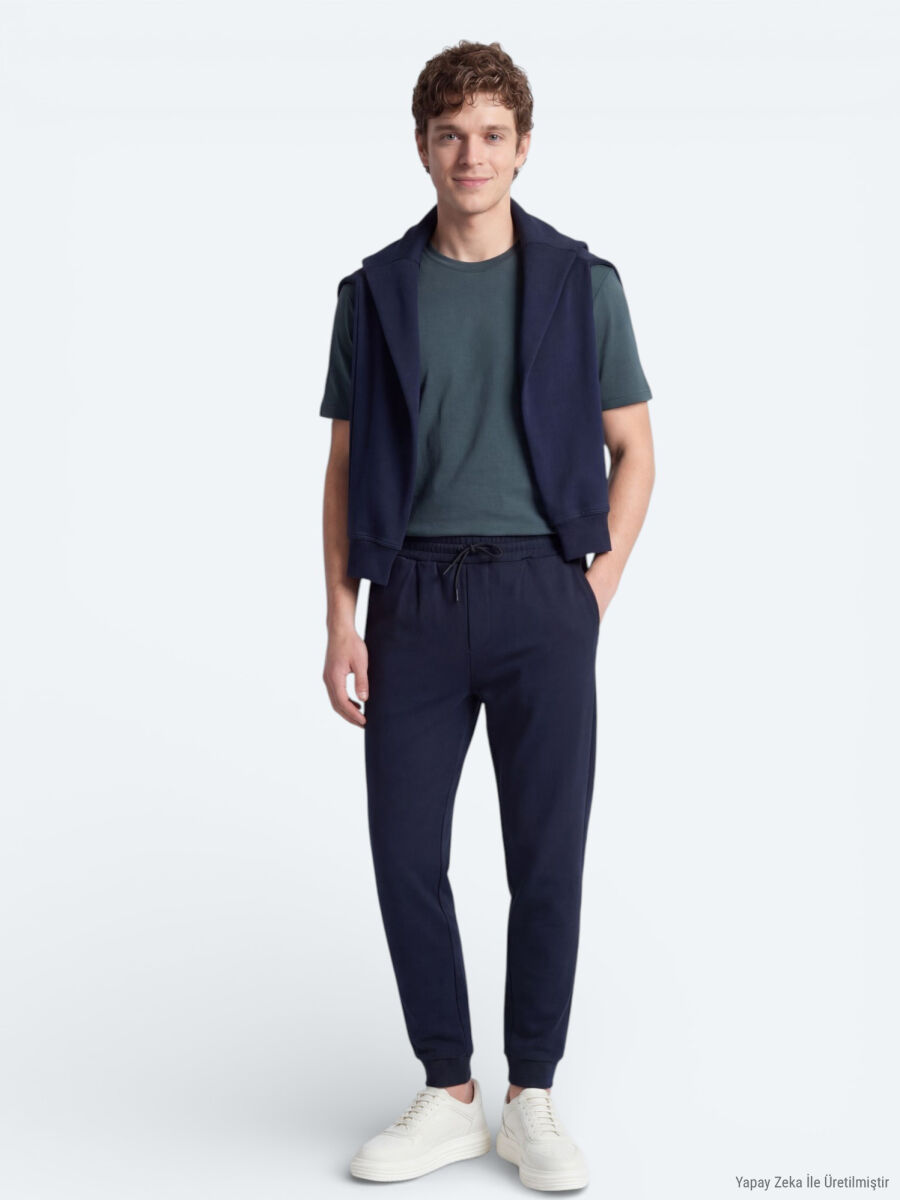 Petrol Blue Plain T-Shirt - 4