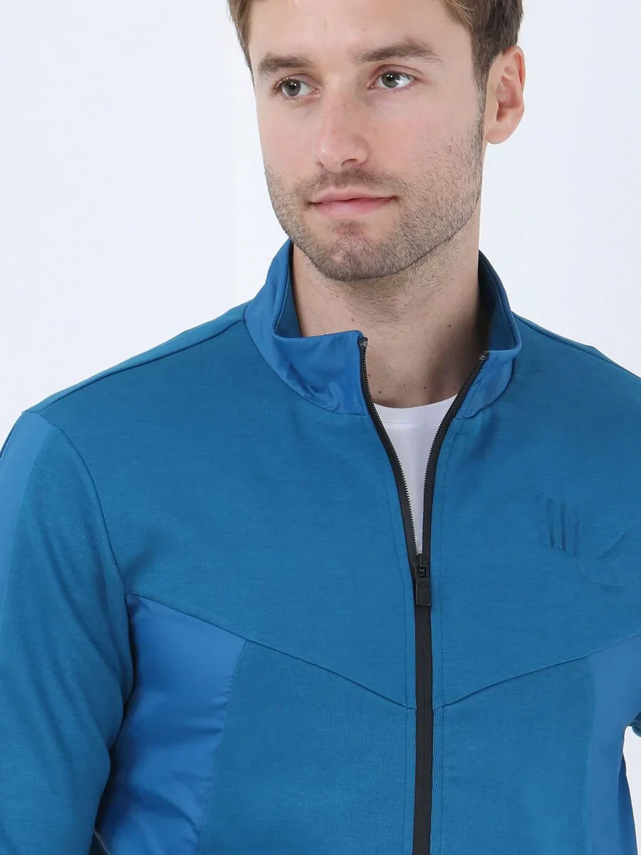 Petrol Blue Turtleneck Sweatshirt - 3