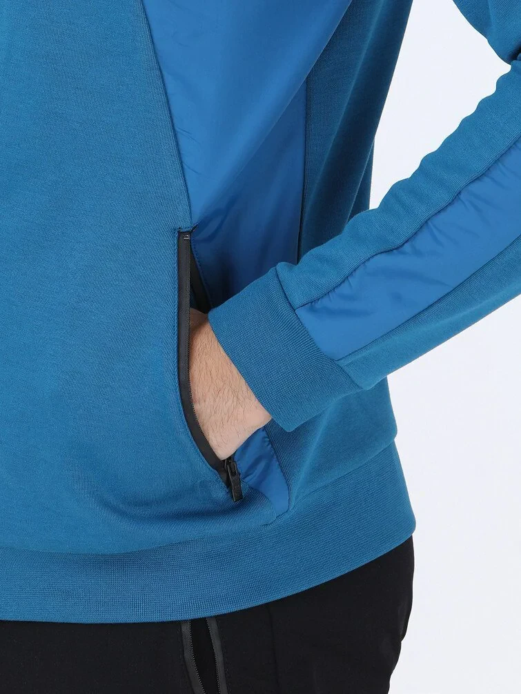 Petrol Blue Turtleneck Sweatshirt - 4