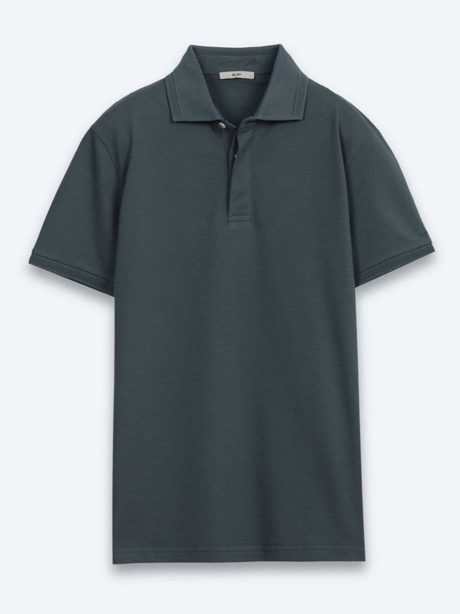 Petrol Düz %100 Pamuk T-Shirt - 5