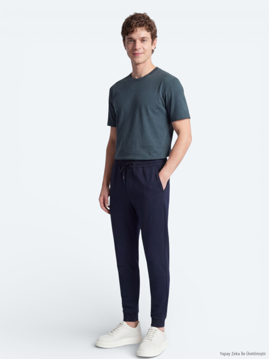 Petrol Düz T-Shirt - 2