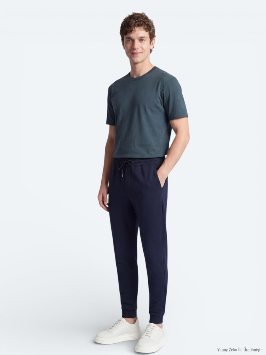 Petrol Düz T-Shirt - 2