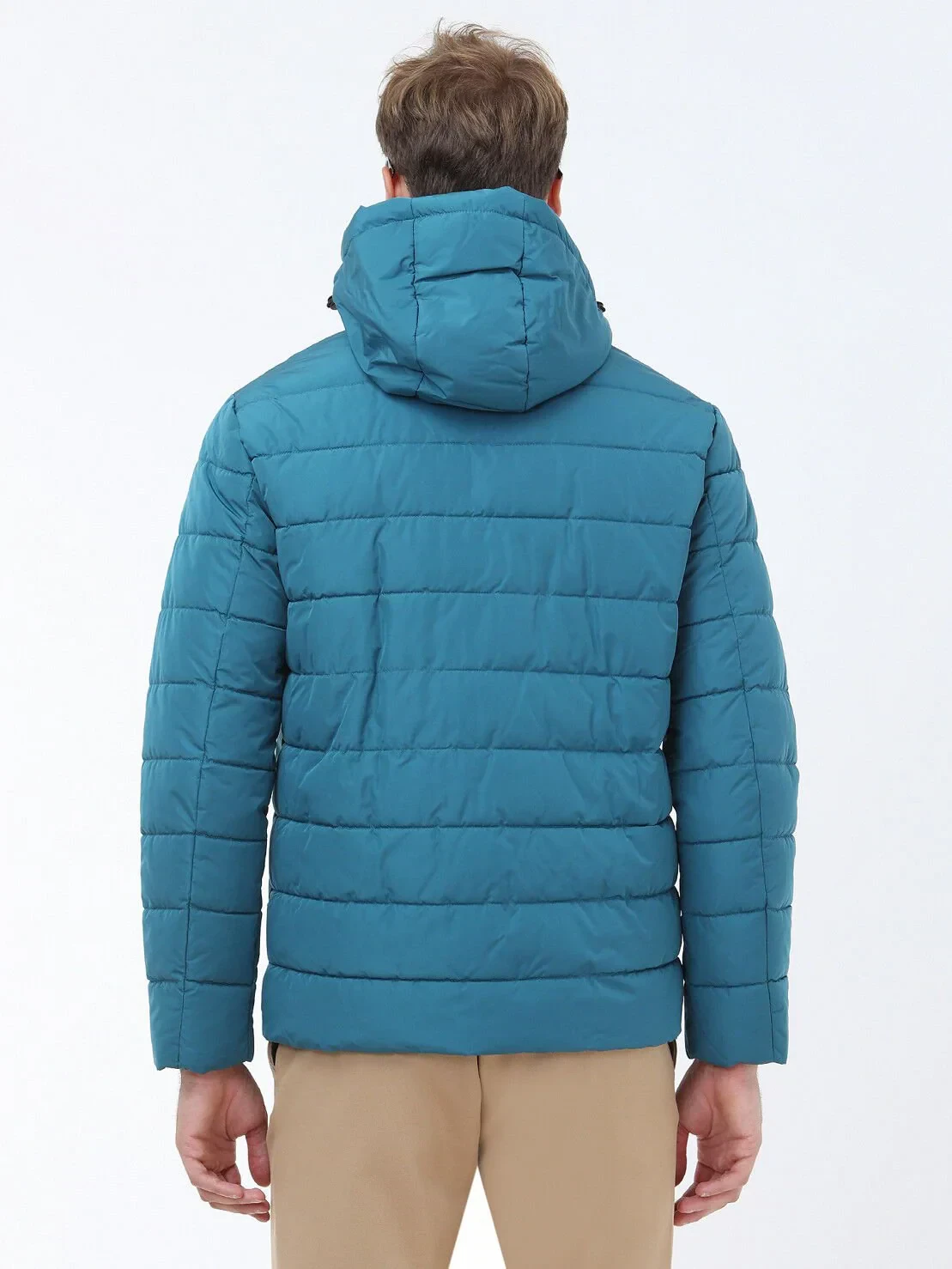 Petrol Regular Fit Kapüşonlu Casual Dokuma Mont - 6