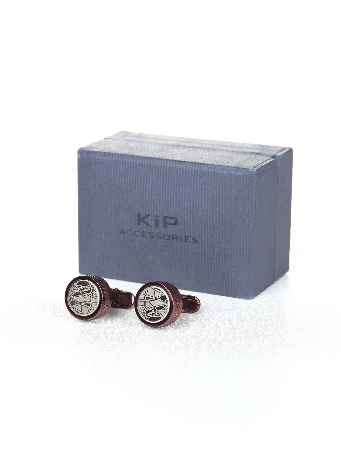 Pink Brass Cuff Link - 1
