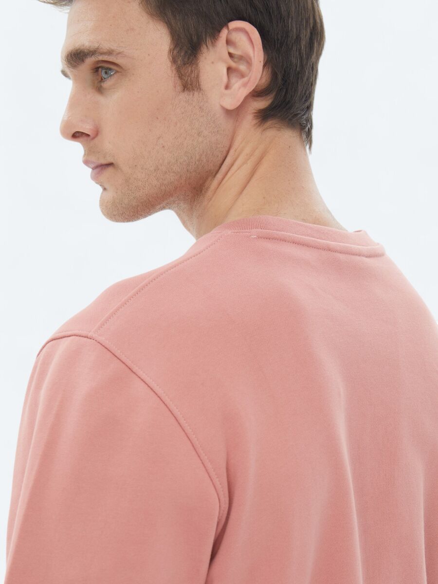 Pink Crew Neck Printed Sweatshirt - 6