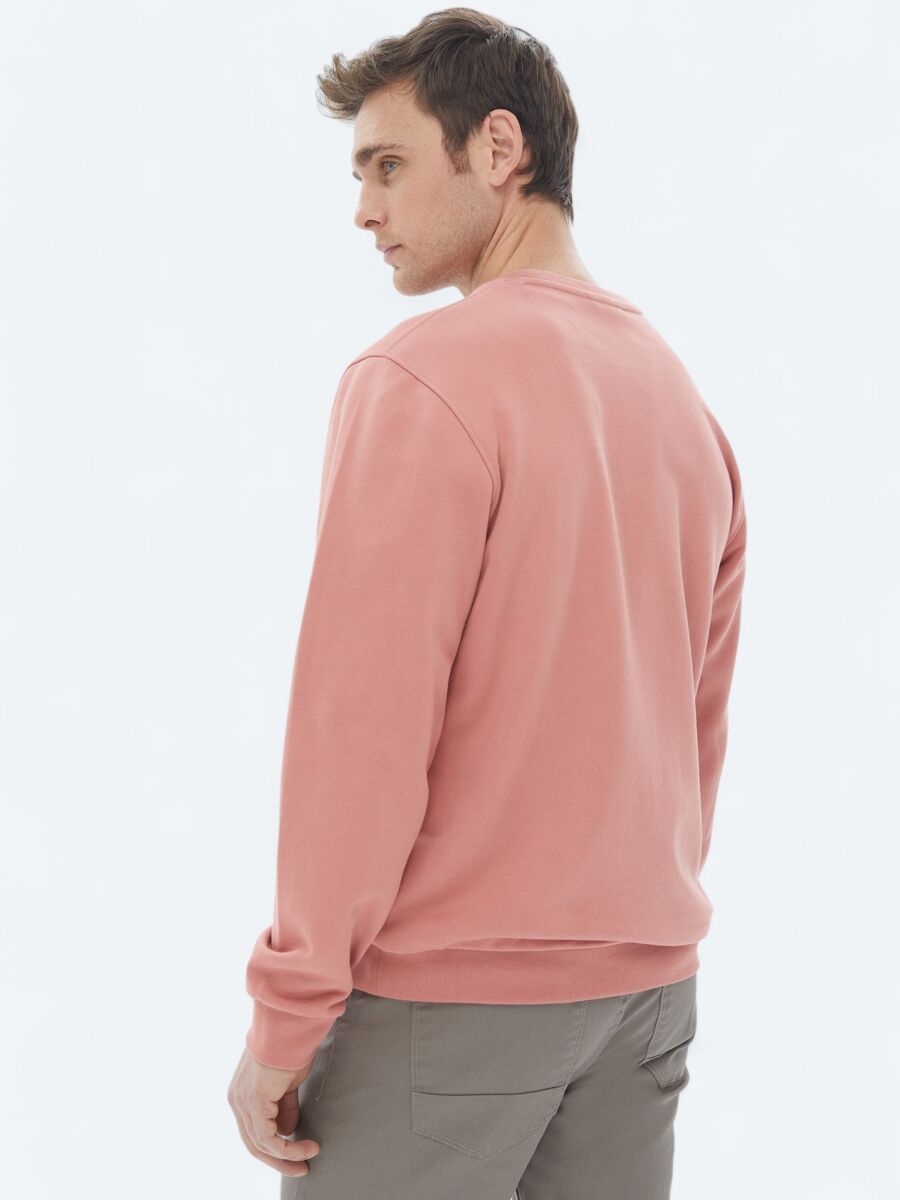 Pink Crew Neck Printed Sweatshirt - 7