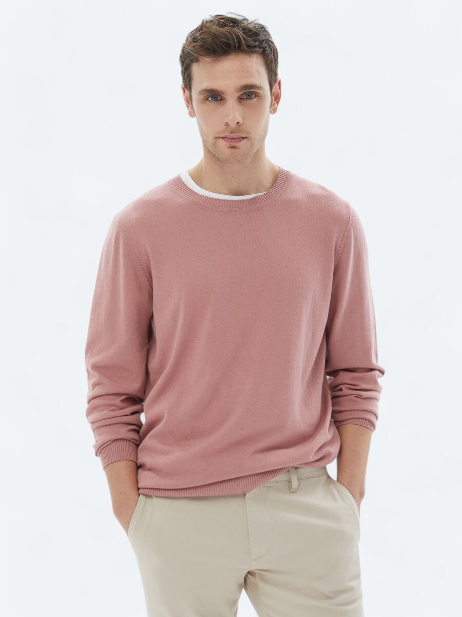 Pink Knitwear Sweatshirt - 1