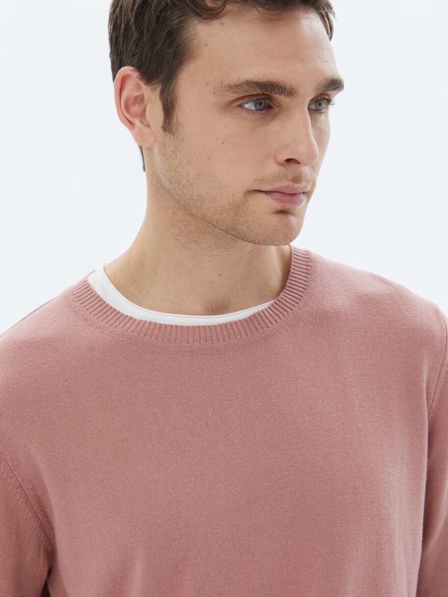 Pink Knitwear Sweatshirt - 4