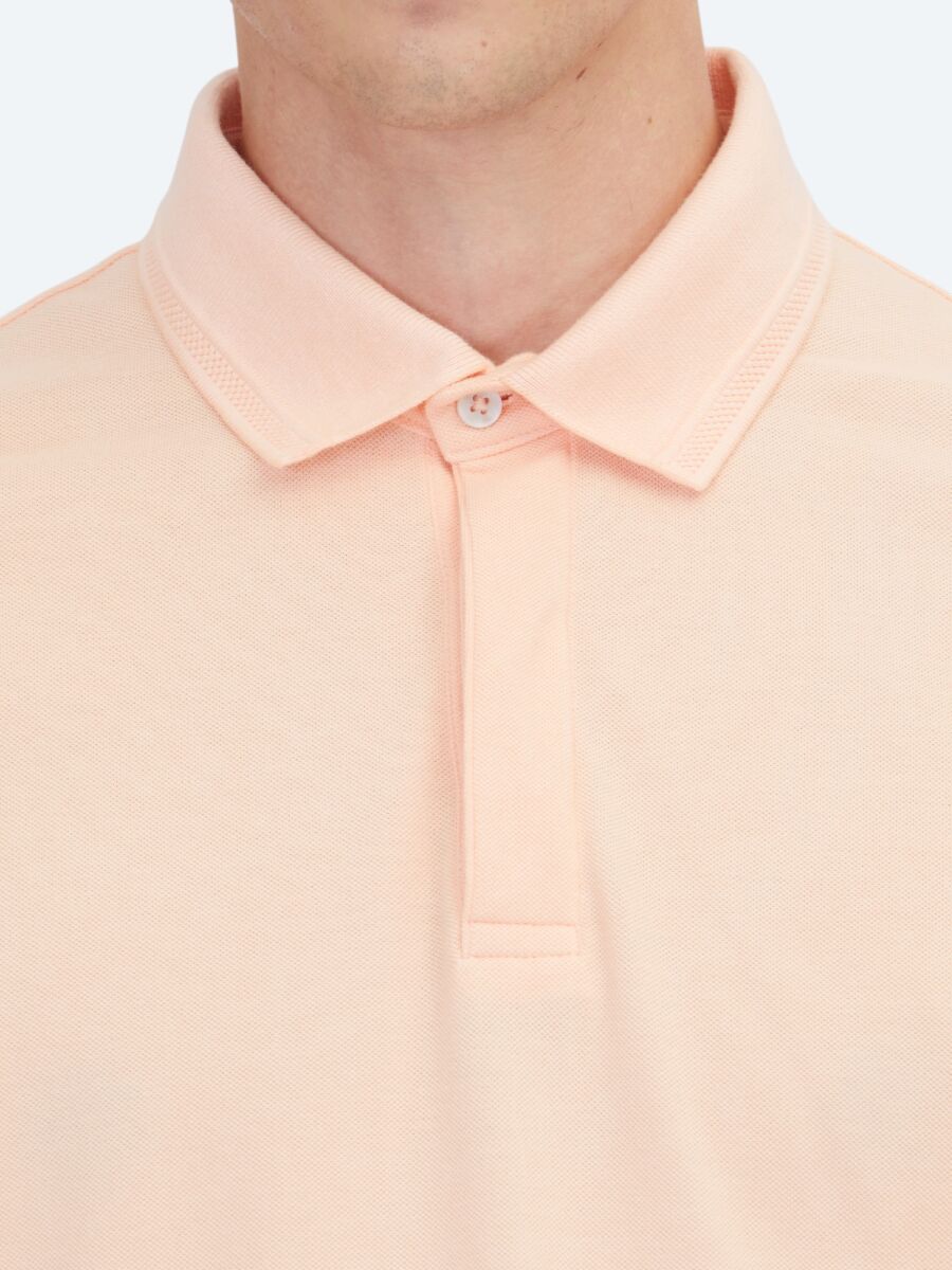 Pink Plain Polo Neck 100% Cotton T-Shirt - 4