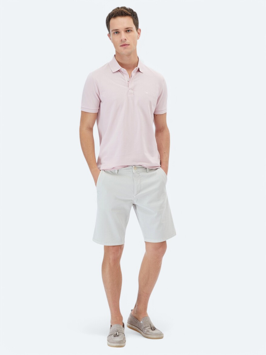 Pink Polo Neck 100% Cotton T-Shirt - 2