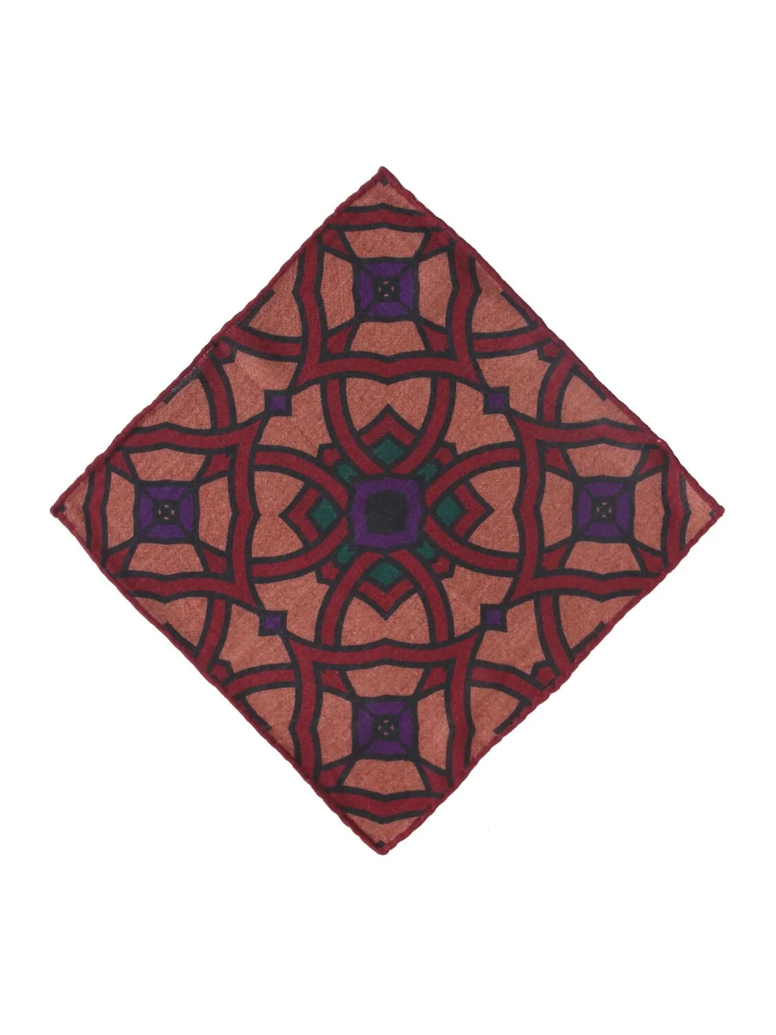 Purple %100 Yün Handkerchief - 1