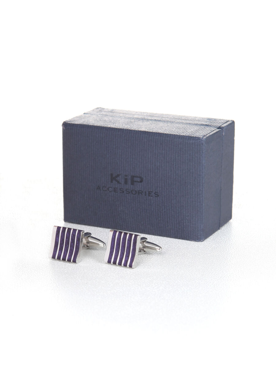 Purple Brass Cuff Link - 1