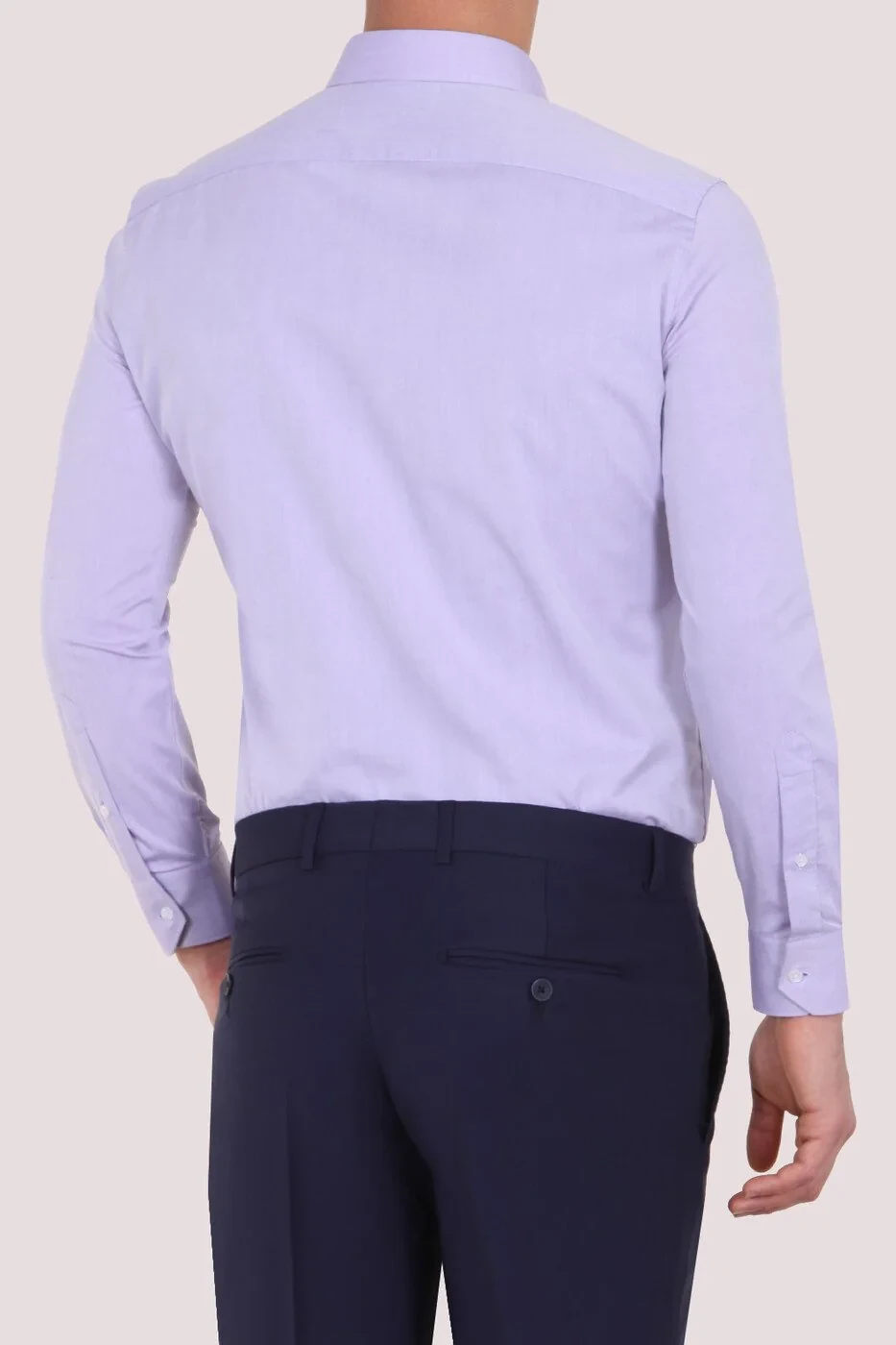 Purple Cotton Blended Shirt - 2