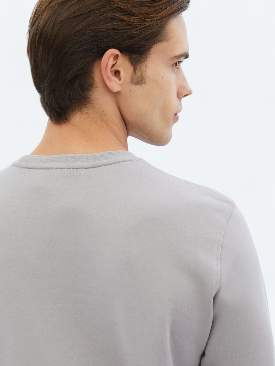 Purple Crew Neck Printed Sweatshirt - 4