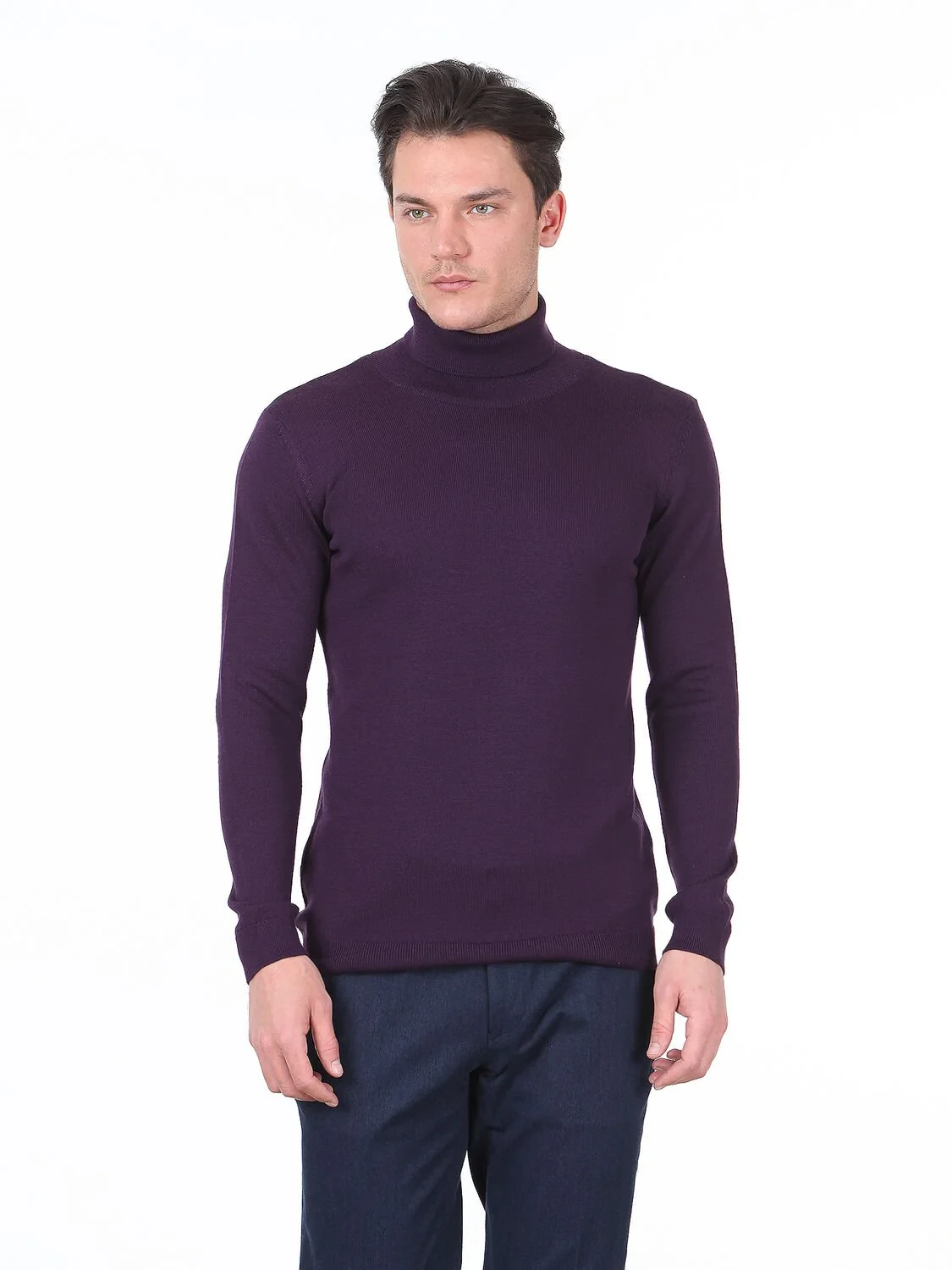 Purple Knitwear Sweatshirt - 1