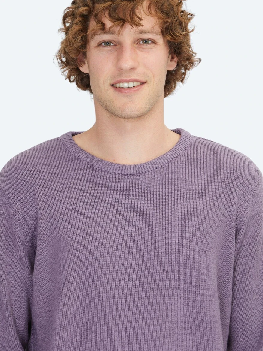 Purple Knitwear Sweatshirt 