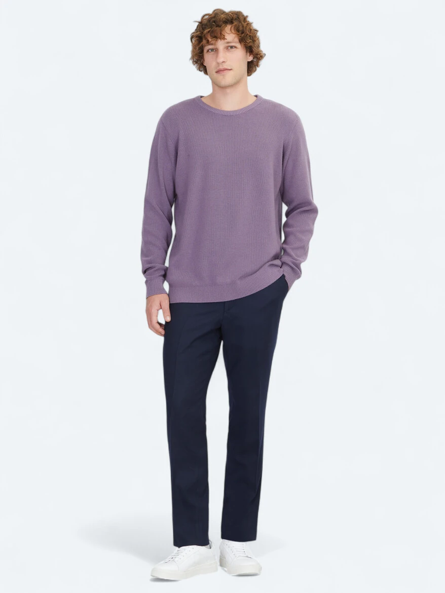 Purple Knitwear Sweatshirt - 2