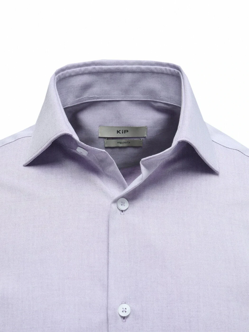 Purple Plain Regular Fit Weaving Classical Cotton Blended Shirt - 2