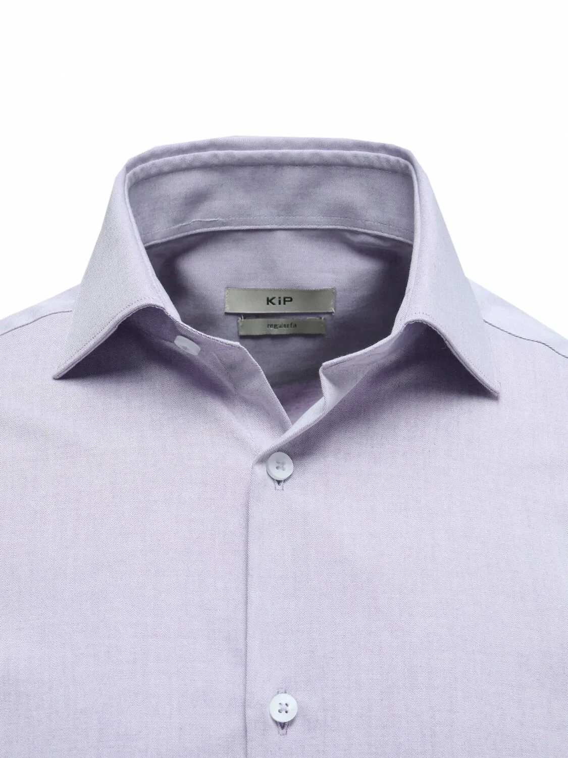 Purple Plain Regular Fit Weaving Classical Cotton Blended Shirt - 2