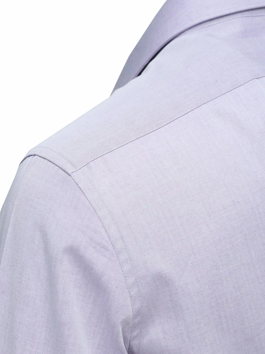 Purple Plain Regular Fit Weaving Classical Cotton Blended Shirt - 3