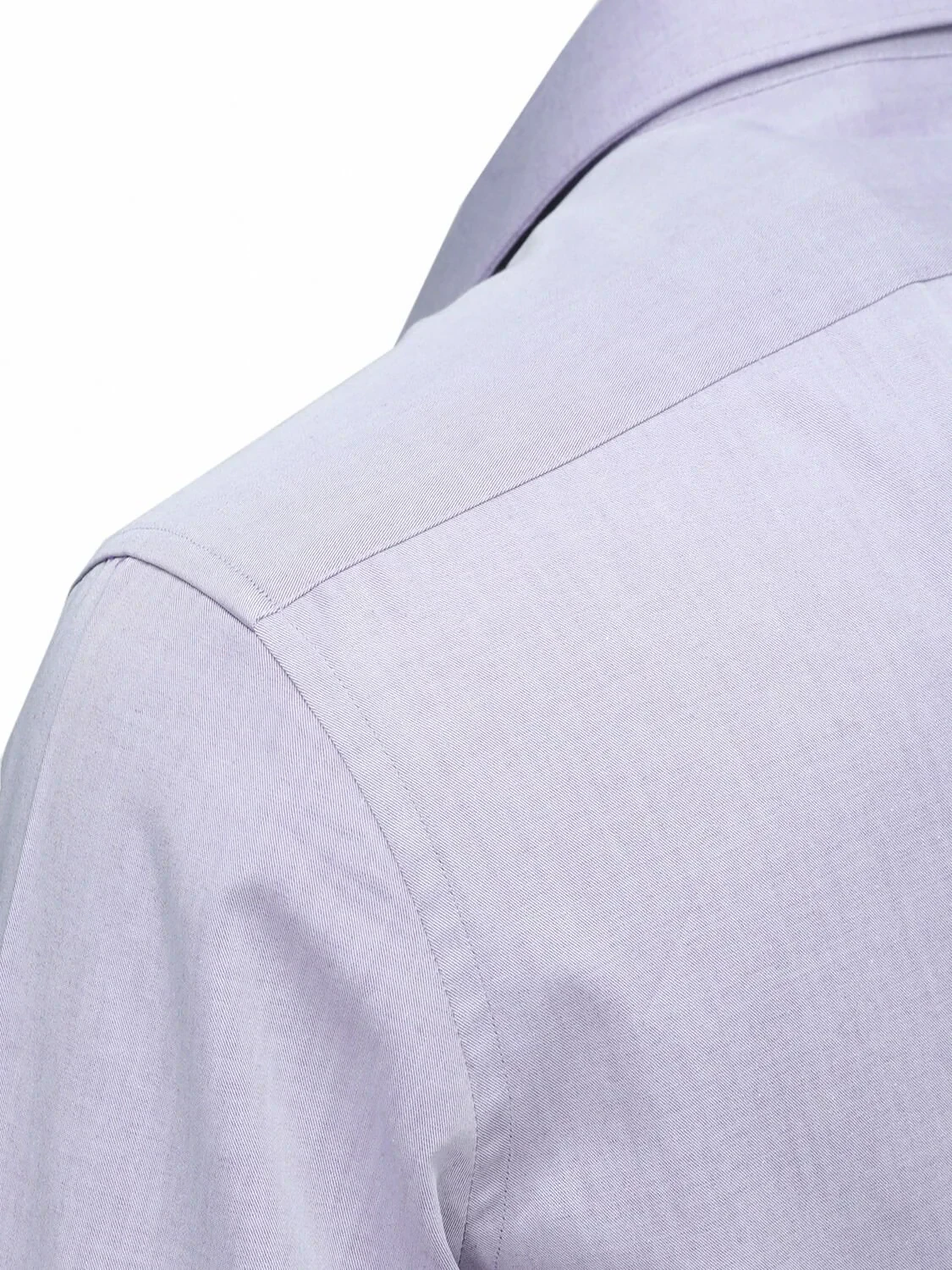 Purple Plain Regular Fit Weaving Classical Cotton Blended Shirt - 3